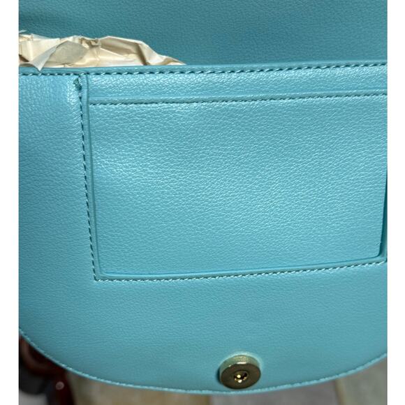 ON 34th Small Curve Bottom Crossbody Bag Sea Spray Faux Leather NWT - Picture 7 of 10